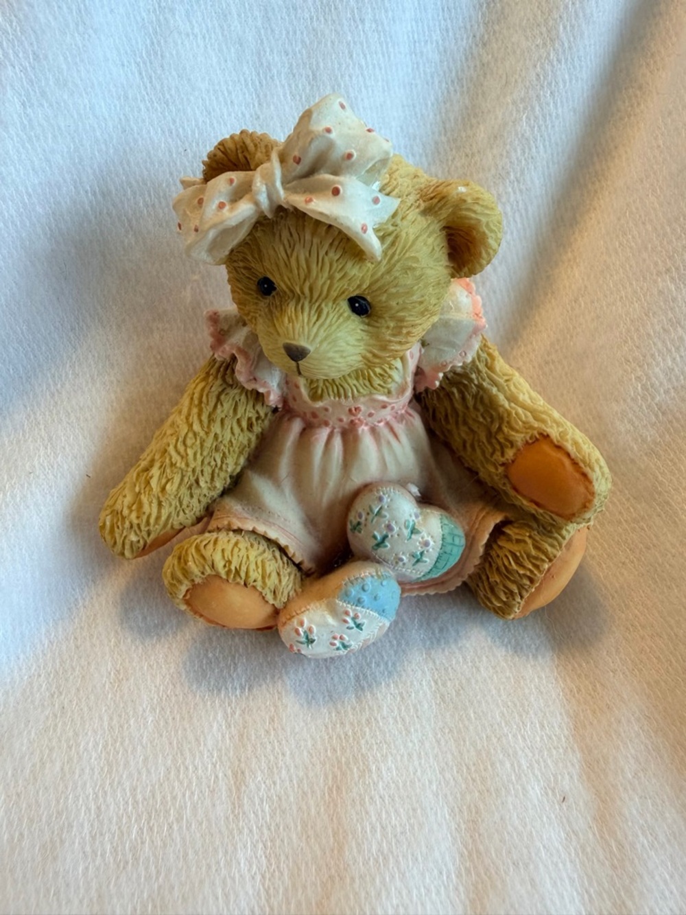 Cherished Teddies Amy Figurine with Pink and Blue Accents